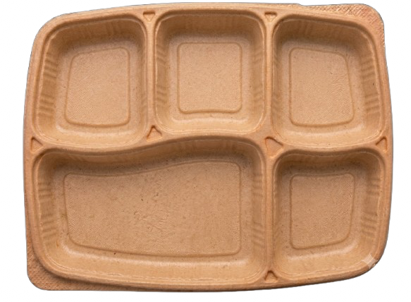 Biodegradable bio plate meal tray